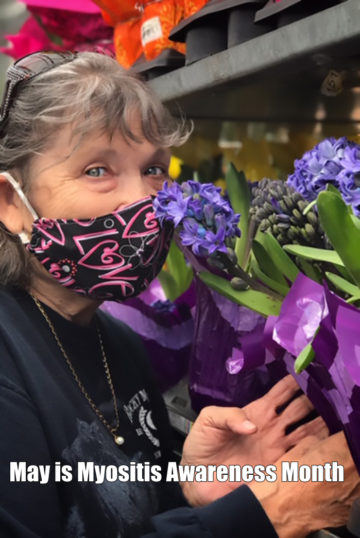 Janice's Myositis Awareness Month Mask Meme
